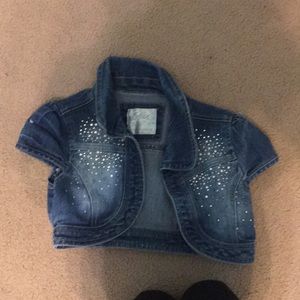 Denim small pull over jacket